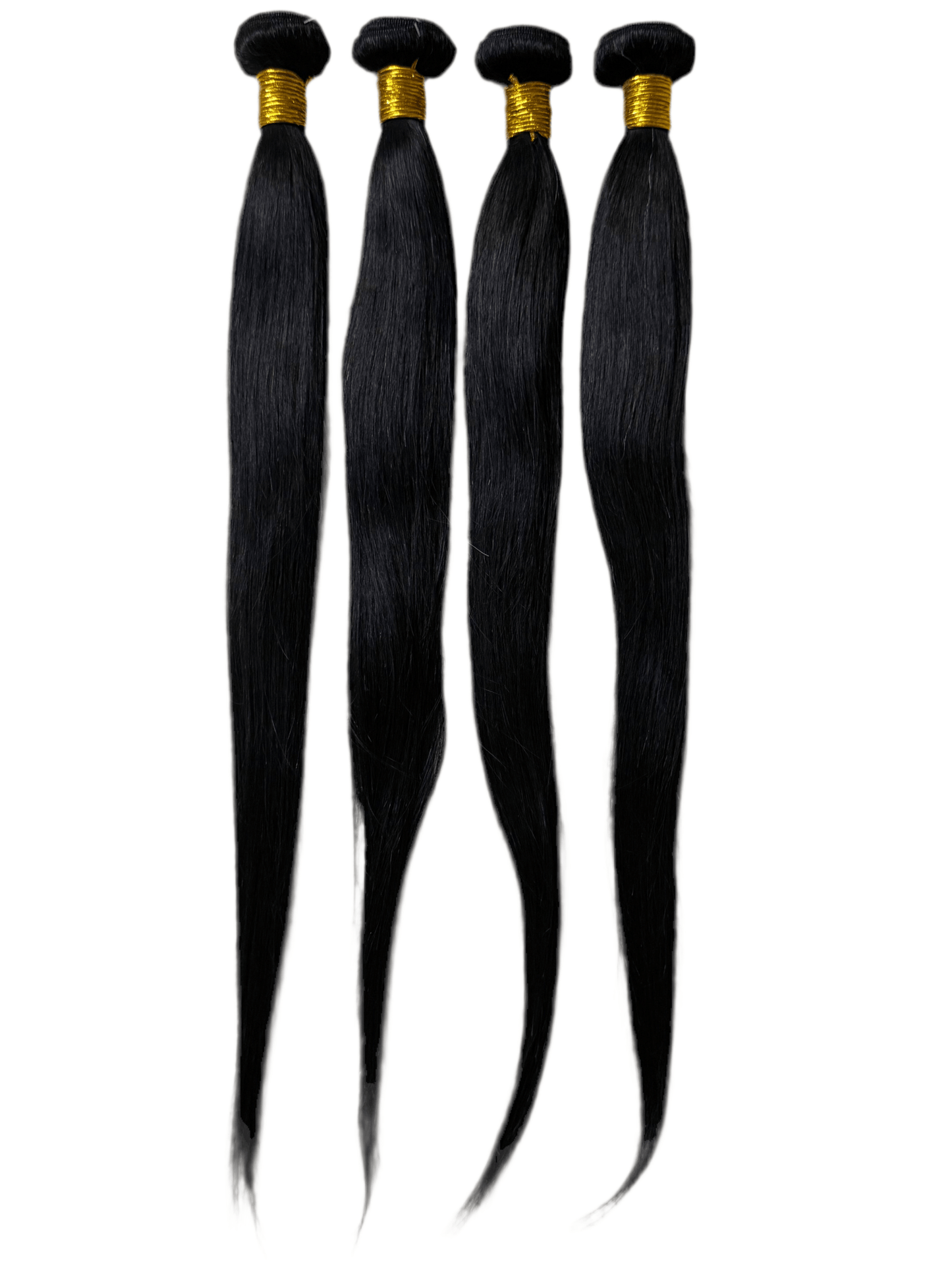 Silk Set – 4-Pack of Brazilian Straight Human Hair Bundles (Natural Black)