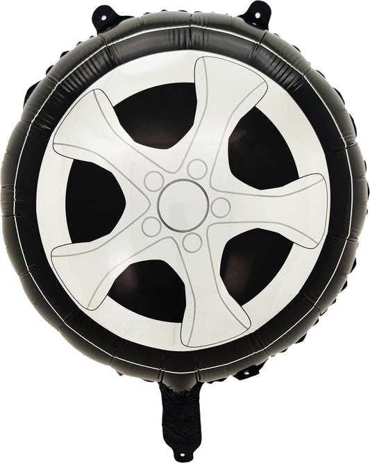 Car Tire Foil Balloon – 18" Round | Double-Sided | Self-Sealing (Air or Helium Fill)