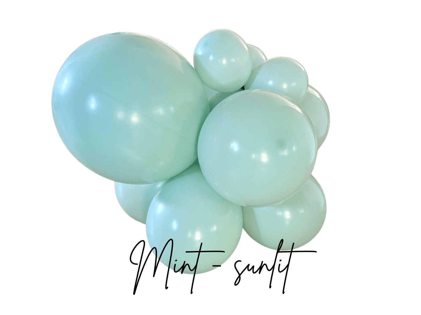 Premium Sea Glass Latex Balloon Cluster (5", 11”, and 17)